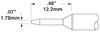 OKi STTC-002 Conical Sharp Tip 1.78 mm x 12.2 mm - STTC-002 - Ellsworth Adhesives
