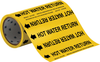 Brady B-946 Black on Yellow Vinyl Self-Adhesive Pipe Marker - 8 in Height - 30 ft Length - Printed Msg = HOT WATER RETURN with Left Arrow - 41465 - 754476-41465 - R. S. Hughes Company, Inc.