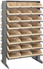2 Side Sloped Rack, 16Shelves/48Bins, Iv; Shelving Unit Type Quantum Storage - 44AC6366 - Newark, An Avnet Company