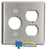 Leviton 2-Gang 1-Duplex 1-Single 1.406 Inch Dia. Device.. - 84046-40 - TelephoneStuff.com