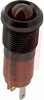 Indicator,Pnl-Mnt;LED IND 10MM 130VAC RED, BLACK CHROME - 70011738 - Allied Electronics, Inc.