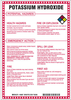 Brady B-120 Fiberglass Reinforced Polyester Rectangle White Chemical, Biohazard, Hazardous & Flammable Material Sign - 7 in Width x 10 in Height - TEXT: POTASSIUM HYDROXIDE - 48887 - 754476-48887 - R. S. Hughes Company, Inc.