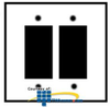 Leviton 2-Decora Midway Size Nylon Wallplate - PJ262 - TelephoneStuff.com