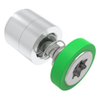 Captive Screw, M4 X 0.7, Press-in, TORX®, Smooth Green Knob - 52-46-51-4-014 - Southco