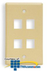 Sprint Modular Faceplate - 4 Port/Single Gang (Pkg of 5) - SP-KSFP4 - TelephoneStuff.com