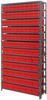 Open Shelving, 13Shelves, 90Bins, Red; Shelving Unit Type Quantum Storage - 44AC9025 - Newark, An Avnet Company