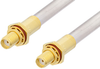 SMA Female Bulkhead to SMA Female Bulkhead Cable 18 Inch Length Using PE-SR401AL Coax , LF Solder - PE3764LF-18 - Pasternack