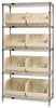 Open Wire Shelving, 5Shelves, 8Bins, Iv; Shelving Unit Type Quantum Storage - 44AC8130 - Newark, An Avnet Company