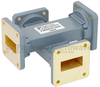 20 dB WR-112 Waveguide Crossguide Coupler with UG-51/U Square Cover Flange from 7.05 GHz to 10 GHz in Copper Alloy -- FMWCP1063 - Image