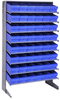 Sloped Rack, 8Shelves, 48Bins, Blue; Shelving Unit Type Quantum Storage - 44AC6567 - Newark, An Avnet Company
