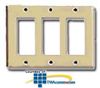 Leviton Nylon 3 Gang Midway Size Decora Style Wallplate - 80411-CN - TelephoneStuff.com