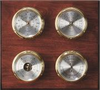 4 Instrument Weather Station - Observer, Brass cases, Silver dials, Mahogany panel -  - Maximum Weather Instruments