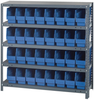 Open Shelving, 5Shelves, 32Bins, Blue; Shelving Unit Type Quantum Storage - 44AC8770 - Newark, An Avnet Company