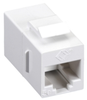 CAT5e Keystone Coupler, Straight-Pinned, Unshielded, White, Single-Pack - FM590 - Visual Sound, Inc.