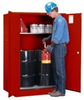 Justrite Sure-Grip EX 60 gal Red Hazardous Material Storage Cabinet - 43 in Width - 65 in Height - Floor Standing - 697841-11499 - 697841-11499 - R. S. Hughes Company, Inc.
