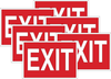 Brady B-401 High Impact Polystyrene Rectangle Red Exit Sign - 14 in Width x 10 in Height - TEXT: EXIT - 51552 - 754476-51552 - R. S. Hughes Company, Inc.