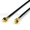 RA U.FL Male to RA U.FL Male Cable 0.113 Coax in 6 Inch - SCC0201-06 - Fairview Microwave Inc.