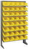 Sloped Rack, 8Shelves, 40Bins, Yellow; Shelving Unit Type Quantum Storage - 44AC6494 - Newark, An Avnet Company