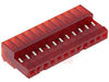 MTA-100 Receptacle, 12 Position, ClosedEnd Type, IDC, 22AWG, Red - 70042746 - Allied Electronics, Inc.