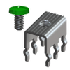 Vertical Screw Terminal w/Green Screw-Unassembled - 8197-6 - Keystone Electronics Corp.