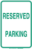 Brady Aluminum Rectangle White Parking Restriction, Permission & Information Sign - 12 in Width x 18 in Height - TEXT: RESERVED PARKING - 94359 -- 754473-16611 - Image