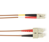 1m (3.2ft) SCLC BN OM3 MM Fiber Patch Cable INDR Zip OFNP - FOCMP10-001M-SCLC-BR - Black Box