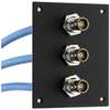 3 JACK PANEL INSERT BULKHEAD REAR MOUNT TRB 3 LUG NON ISOLATED JACK WITH 30-02001 LEAD 12