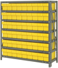 Open Shelving, 7Shelves, 54Bins, Yellow; Shelving Unit Type Quantum Storage - 44AC8946 - Newark, An Avnet Company