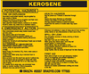 Brady B-928 Black on Yellow Rectangle Vinyl Hazardous Material Label - 4 1/2 in Width - 3 2/4 in Height - Printed Text = KEROSENE - 93557 - 754476-93557 - R. S. Hughes Company, Inc.