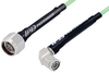 TNC Male Right Angle to N Male Low Loss Cable 50 cm Length Using PE-P142LL Coax, RoHS - PE3C1041-50CM - Pasternack