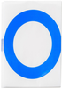 Brady Toughstripe B-514 Blue Indoor Polyester Letter Label - 6 in Width - 8 in Height - 8 in Character Height - Printed Msg = O - 121779 - 754473-71005 - R. S. Hughes Company, Inc.