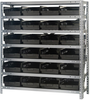 Open Shelving, 7Shelves, 24Bins, Black; Shelving Unit Type Quantum Storage - 44AC8758 - Newark, An Avnet Company