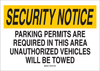 Brady B-401 High Impact Polystyrene Rectangle White Parking Restriction, Permission & Information Sign - 20 in Width x 14 in Height - 95486 - 754476-95486 - R. S. Hughes Company, Inc.