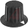 Knob; ABS; Round Skirted with Arrow on Dial; Black; 1/4 in.; 0.720 in.; Matte - 70206857 - Allied Electronics, Inc.
