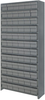Closed Shelving, 13Shelves, 72Bins, Grey; Shelving Unit Type Quantum Storage - 44AC4641 - Newark, An Avnet Company