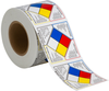 Brady B-946 Black / Blue / Red / Yellow on White Square Vinyl Right-To-Know / Compliance Label - 4 in Width - 4 in Height - Printed Text = FIRE HAZARD / HEALTH HAZARD / INSTABILITY HAZARD / SPECIFIC H - 754476-53070 - R. S. Hughes Company, Inc.
