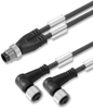Connector, Plug/ 2X R/a Rcpt, M12, 3 Way; Connector To Connector Weidmuller - 17X2217 - Newark, An Avnet Company