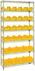 Open Wire Shelving, 7Shelves, 28Bin, Yel; Shelving Unit Type Quantum Storage - 44AC8629 - Newark, An Avnet Company