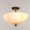 Dunkeld Alabaster Semi Flush Ceiling Light - CLA02/BZG - Vaughan Designs, Inc.