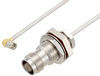SMA Male Right Angle to TNC Female Bulkhead Cable 36 Inch Length Using PE-SR402AL Coax - PE3C2604-36 - Pasternack