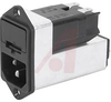 Module, Power Entry; 2; 125/250 VAC @ 50/60 Hz; 10 A; Black (Housing); Standard - 70080811 - Allied Electronics, Inc.