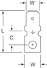 3M Scotchlok Butted Non-Insulated Butted Ring Terminal MA250DM/6RRK - 0.8 in Length - 0.3 in Wide - #6 Stud - 054007-02225 - R. S. Hughes Company, Inc.