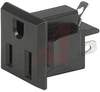 Outlet; Snap-in Panel; 15 A; 125 V; Thermoplastic, Nylon 66; NEMA - 70080667 - Allied Electronics, Inc.
