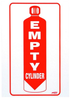 Brady Prinzing B-811 Vinyl Rectangle White Chemical, Biohazard, Hazardous & Flammable Material Sign - TEXT: CYLINDER EMPTY - SM573E - 754473-46897 - R. S. Hughes Company, Inc.