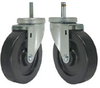 Stem Caster - Black Polyolefin Wheel - Model L3 - L3PB3X - Caster City, Inc.