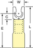 3M Scotchlok Yellow Locking Butted Nylon Butted Fork & Spade Terminal MH10-8FLX - 1 in Length - 0.32 in Fork Width - #8 Stud - 051128-58889 - R. S. Hughes Company, Inc.