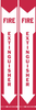 Brady B-450 Polyethylene Rectangle White Fire Equipment Sign - 4 in Width x 24 in Height - TEXT: FIRE EXTINGUISHER - 73681 - 754473-73681 - R. S. Hughes Company, Inc.