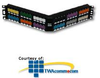 Panduit® Angled 48 Port Flush Mount Modular Patch.. - CPPA48FMWBL - TelephoneStuff.com