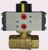 BRASS AIR ACTUATED BALL VALVE, 1/4" NPTF, DOUBLE ACTING -- B2CM02-0-0 - Image