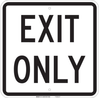 Brady B-120 Fiberglass Reinforced Polyester Square White Exit Sign - 18 in Width x 18 in Height - TEXT: EXIT ONLY - 75113 - 754476-75113 - R. S. Hughes Company, Inc.